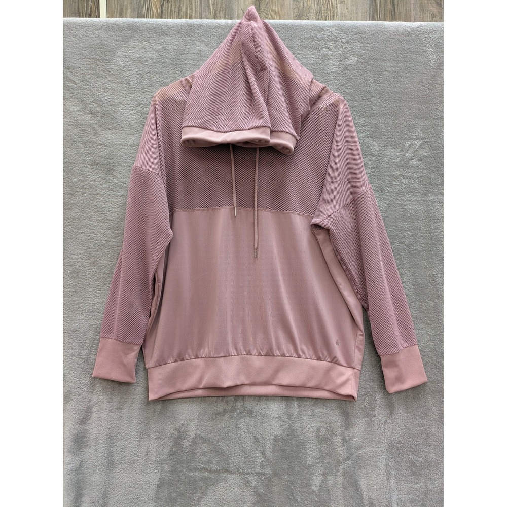 Athleisure Mesh Hoodie Womens XL Mauve Pink Soho Sport SW-J204 Activewear